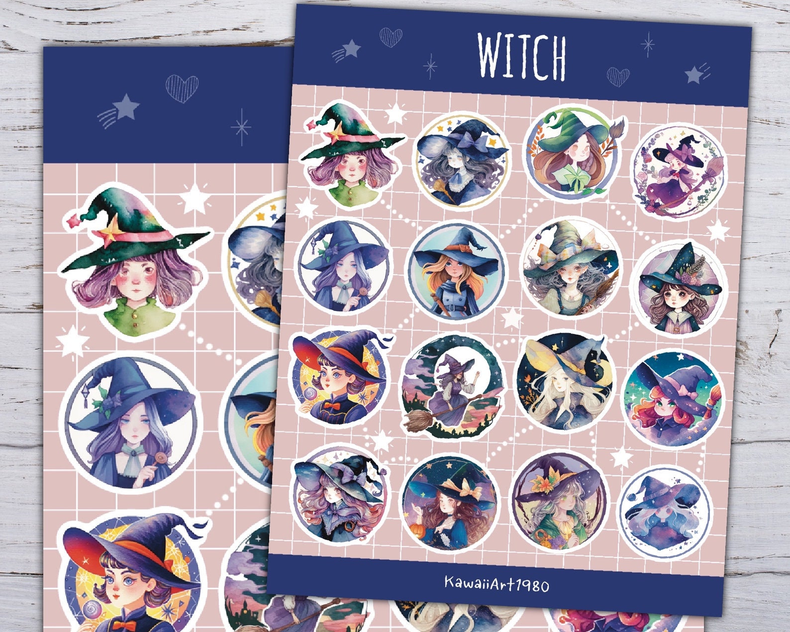 Witching Hour Sticker Sheet, Halloween Sticker Sheet, Witch Potion