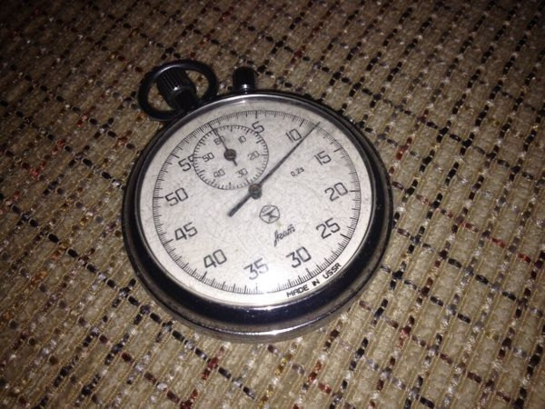 Vintage Soviet Mechanical Stopwatch AGAT, Mechanical Pocket Chronometer ...