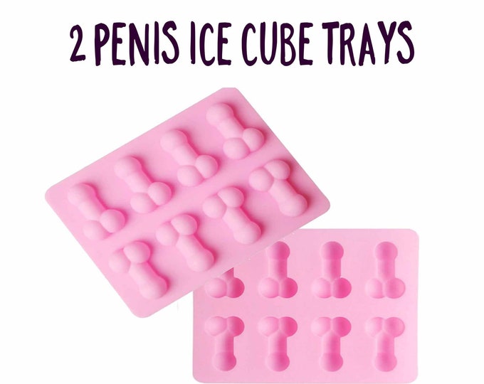 2 PENIS Ice Cube Trays, Penis Bachelorette, Dick Chocolate Mold, DIY Penis, Funny Penis Party, Chilly Willy, Funny Ice Cubes Gift under 10