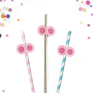 Boob Straws, Custom Boob Straws, Boobie Straws, Bachelor Party, Lingerie Party Decor, Lesbian Decor, Bachelorette Party Decor, Multiracial