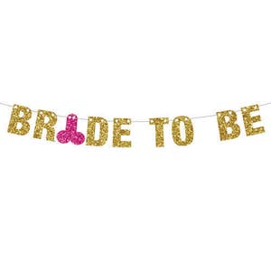 Bride To Be Banner Gold, Bachelorette Banner, Bachelor Banner, Same Penis Forever Banner, Glitter Banner, Wedding Shower Decor, XRated Decor image 1