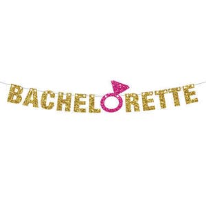 Bachelorette Party Decoration Banner Custom, Personalize Your Name, Bridal Shower Party Decor, Engagement Ring Sign image 3