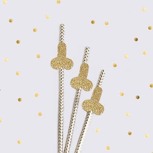 Gold Penis Straws, Big Dck Straws,Dick Straws, Custom Color Penis Straws, Dicky Straws image 4