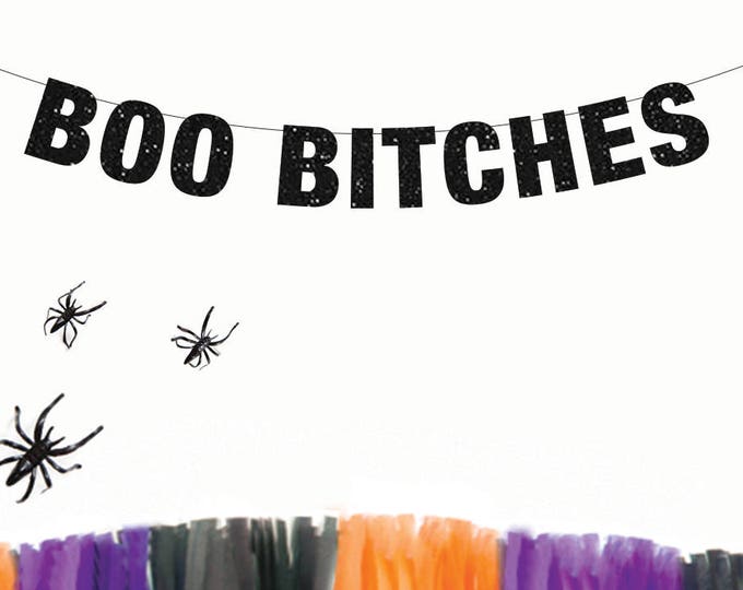 Boo Bitches Banner, Halloween Party Decorations, Naughty Halloween Party, Boo Banner, Lesbian Halloween Party