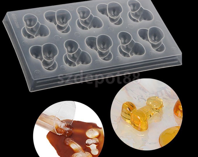 Genital Cake Mold Silicone Chocolate Gypsum Candle Soap Candy Baking Crafting