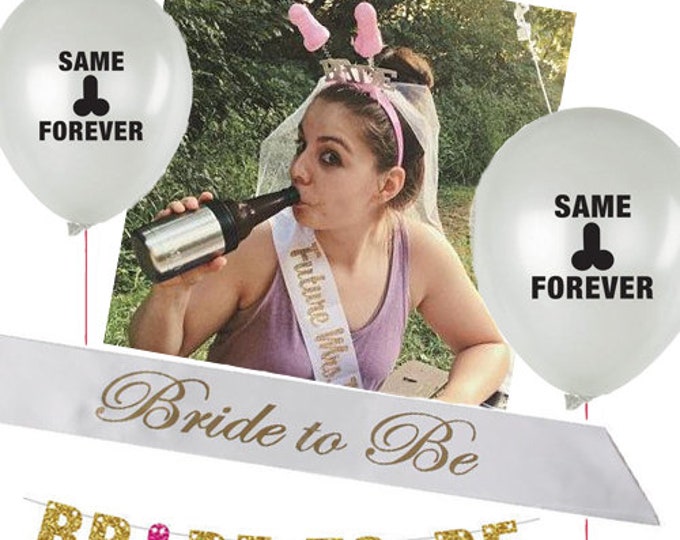 Bachelorette Party Decorations, Bachelorette Party Sash, Bride To Be Banner, Same Penis Forever Balloons, Bachelorette Party Decorations Kit