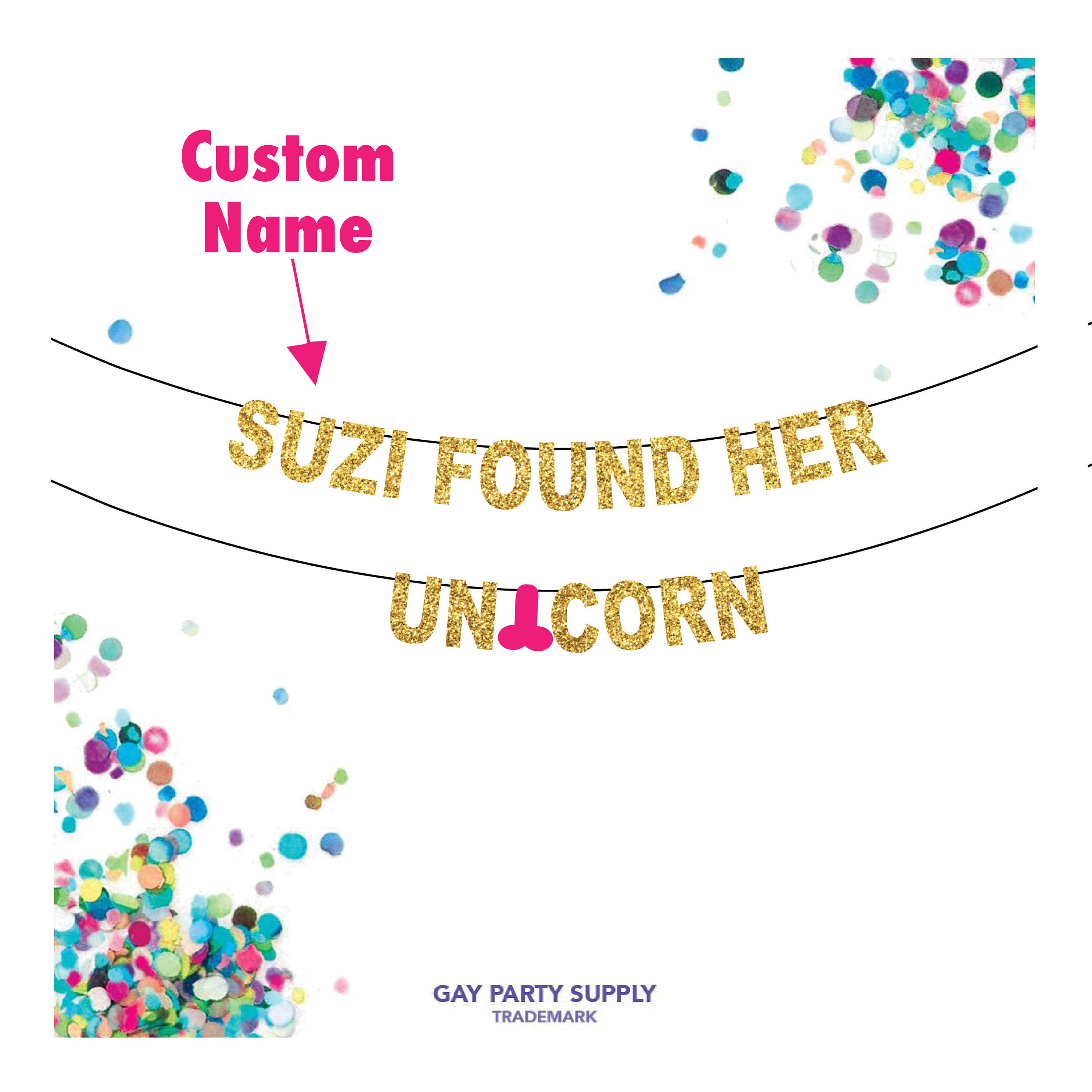 Unicorn Bachelorette Banners She Found Her Unicorn Banner Or