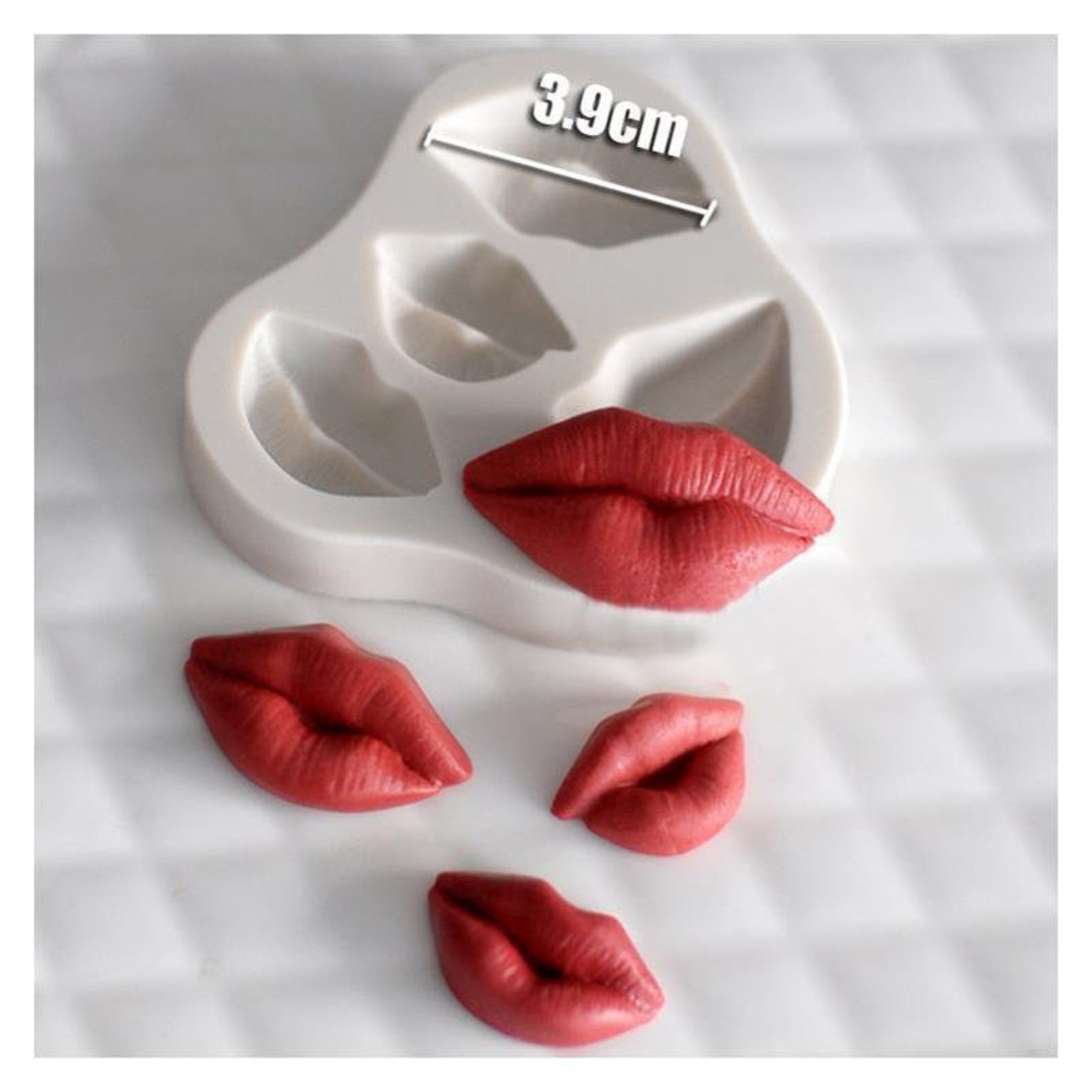 Lips Mold Silicon Resin 3D Puckered Mouth Mold Fondont Mold Etsy UK