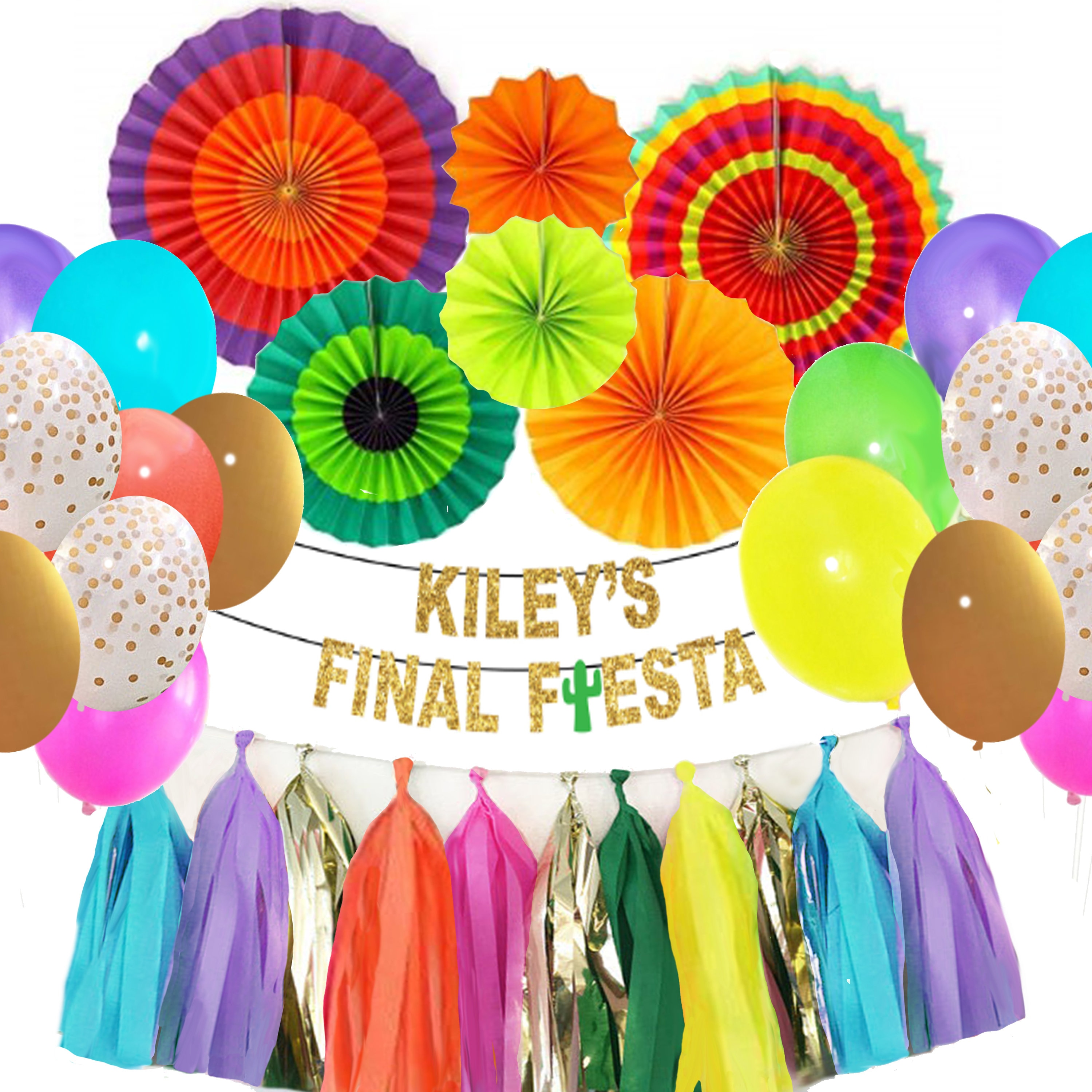 Bachelorette Fiesta Party Decor, Fans, Banner and Balloons, Tissue Paper  Tassel Garland, Final Fiesta Banner, LGBTQ Boobs & Penis