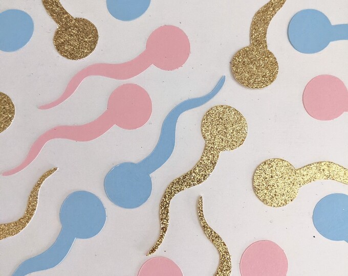 Sperm Confetti, Gender Reveal Confetti, Baby Shower, Baby Announcement Decor,  Bachelorette & Bachelor Confetti, XXX Party Lingerie LGBTQ