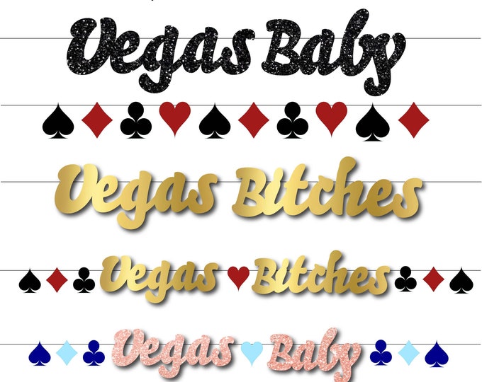 Vegas Baby Banner Decor, Vegas Bitches Decorations, Casino Night Bachelorette Party, Cards, Poker Game night decor, Spades, Hearts