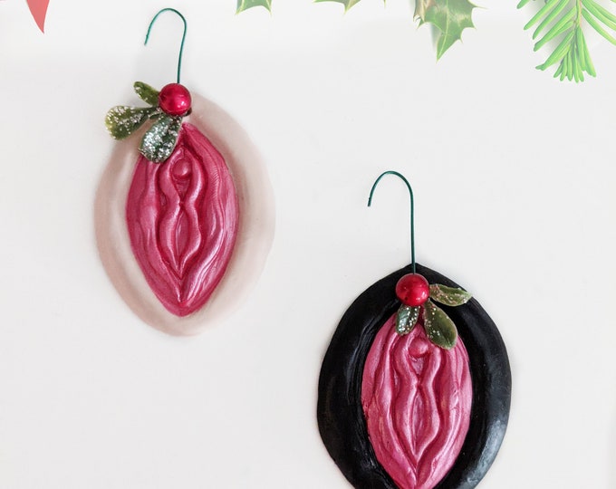 Funny Christmas Vagina Ornament, Gift Ideas for Friends, Her or Him, Pink Taco Gift, Sexy White Elephant, LGBTQ, Pussy decoration, Vulva