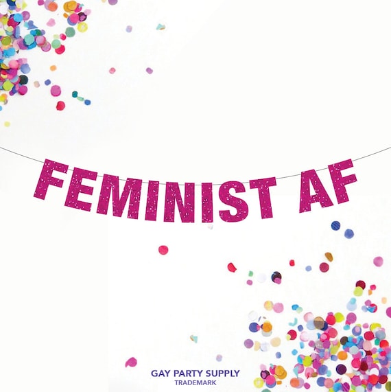 Feminist AF Banner, Feminist Banner, Female Power Banner, Custom Banner Colors, Girl Power Banner