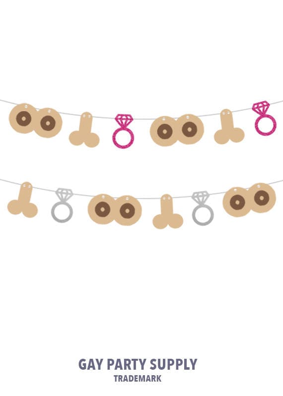 Boob Banner Penis Banner Dick Banner Boobs Banner Bachelorette