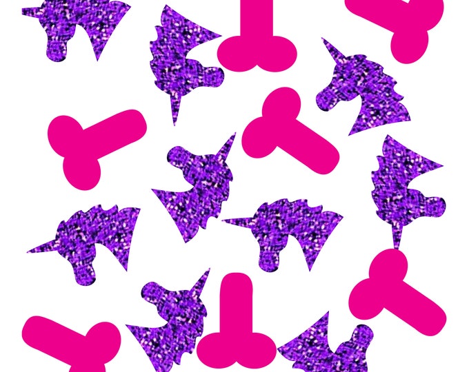 Penis and Unicorn Confetti, Adult Confetti, Bachelorette Party, Gay Party Decor, LGBTQ Party, Same Penis Forever Confetti, Penises