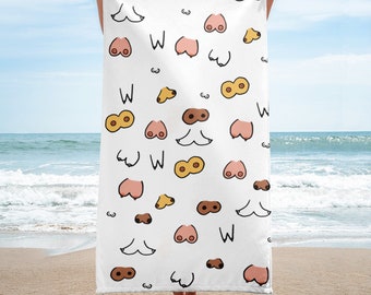 Boob Beach Towel - Etsy UK