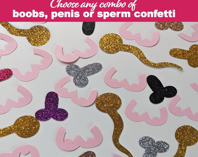 Boob and Penis Confetti, Sex Toy party bachelorette Confetti, Bachelorette Confetti, Bachelor Confetti, Xrated Party Decor, Gender Reveal