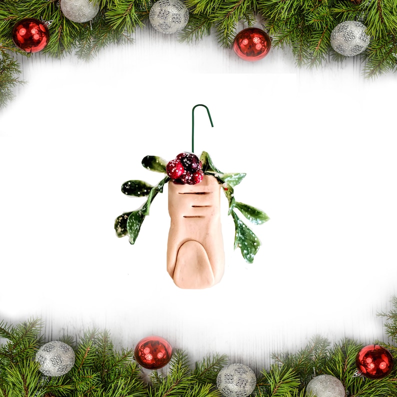 Funny Christmas Ornaments 2022 2023 Santas balls gift Mistle-Toe