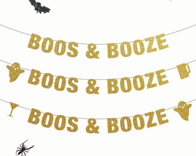 Boos and Booze Banner Sign, Boos and brews, Halloween Banner Naughty Halloween Party, Boo Banner, Adult Halloween Banner