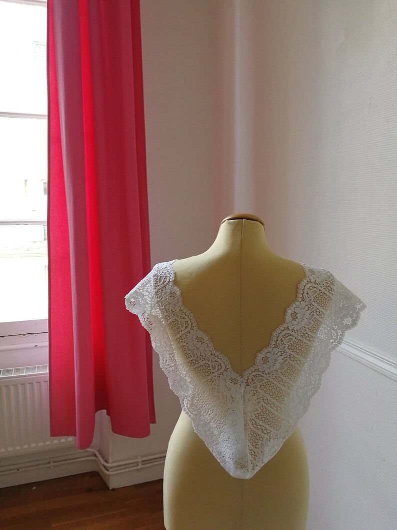 Dentelle de Calais blanche stretch pour robe de mariée et lingerie bande de dentelle blanche image 6