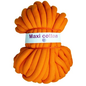 Chunky cotton yarn Maxi cotton Big cotton Arm knitting yarn Tube yarn 32 yd Giant yarn Chunky knit Super bulky yarn ,thickness 30 mm image 9