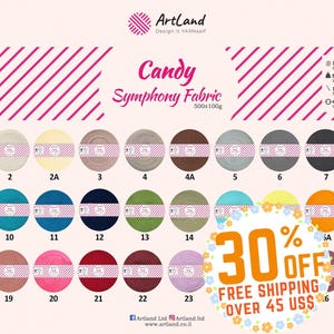 Candy - Premium T-shirt ribbon yarn 4.4 cm 500 gr (+-50) in 30 solid colors and 5 Tie Dye shades