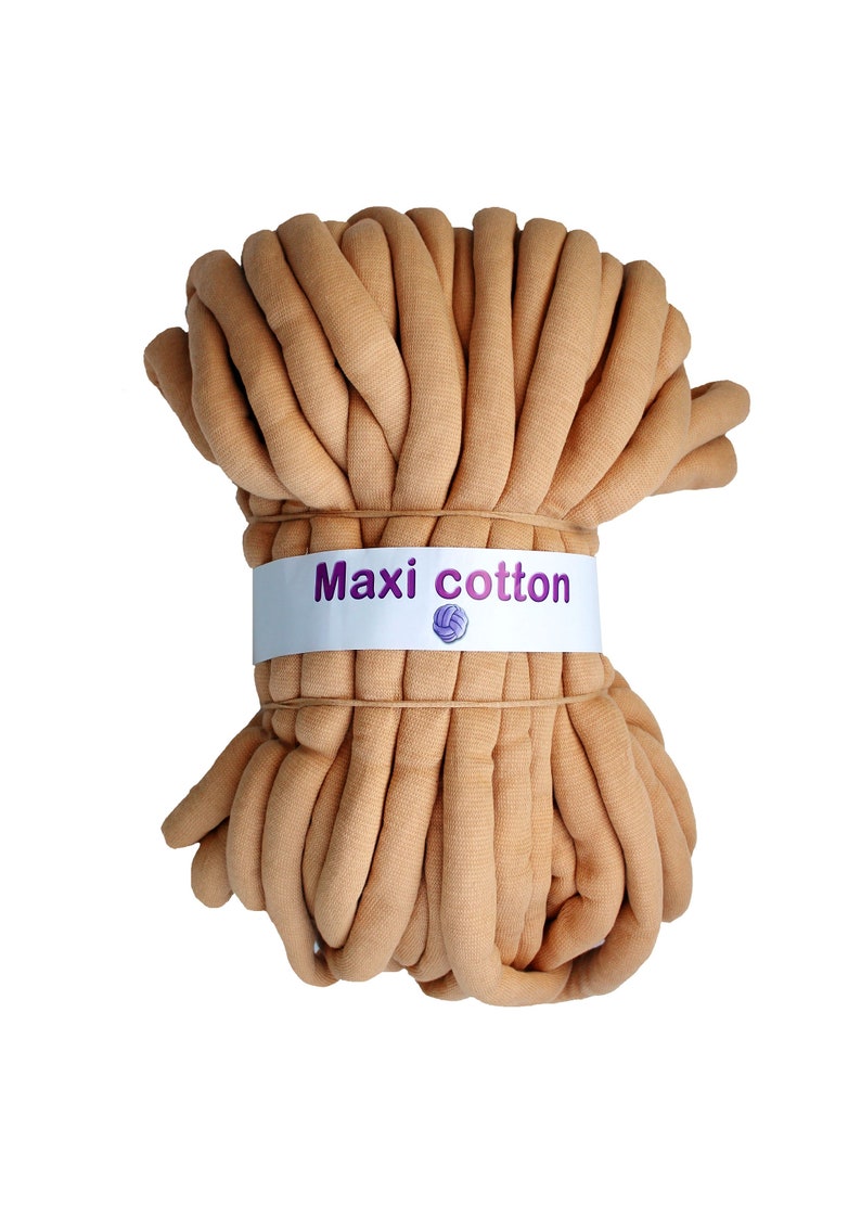 Chunky cotton yarn Maxi cotton Big cotton Arm knitting yarn Tube yarn 32 yd Giant yarn Chunky knit Super bulky yarn ,thickness 30 mm image 7