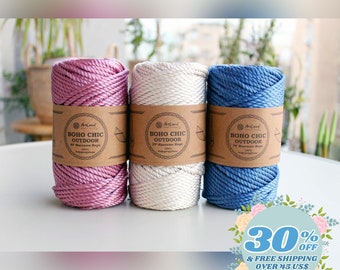 Macrame Polypropylene Boho Chic OUTDOOR - 4 mm PP 3 ply twisted macrame rope for outdoor use