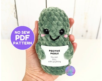 Crochet PATTERN - No-Sew Emotional Support Pickle