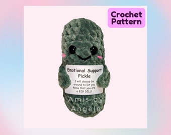 Crochet PATTERN - No-Sew Emotional Support Pickle