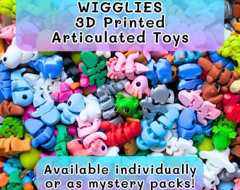 Wigglies: 3D Printed Articulated Toys - Pick your Own - Fidget Toys