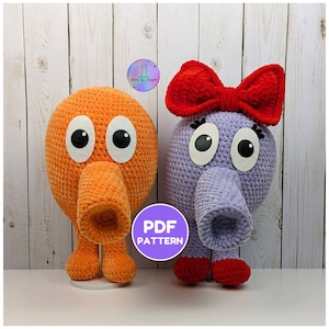 Crochet PATTERN - Snouted Aliens