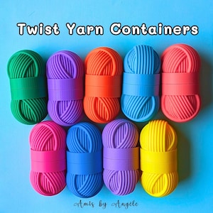 Yarn Skein Container - 3D Printed - Twistable Stitch Marker Notions Holder - Crochet & Knitting Tools