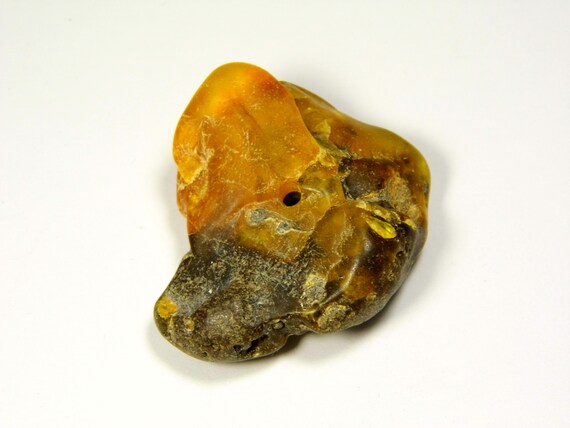 Baltic Amber Pendant Amulet With Hole 11gr Multicolor Natural Stone 5802