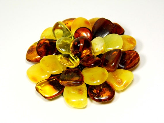 Baltic Amber Flower Brooch / Pendant Multicolor 26gr. Natural Genuine Stone 4363
