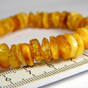 Baltic Amber butterscotch / egg yolk / yellow natural genuine stones bracelet 12 grams authentic unique men's women's unisex jewelry 777a