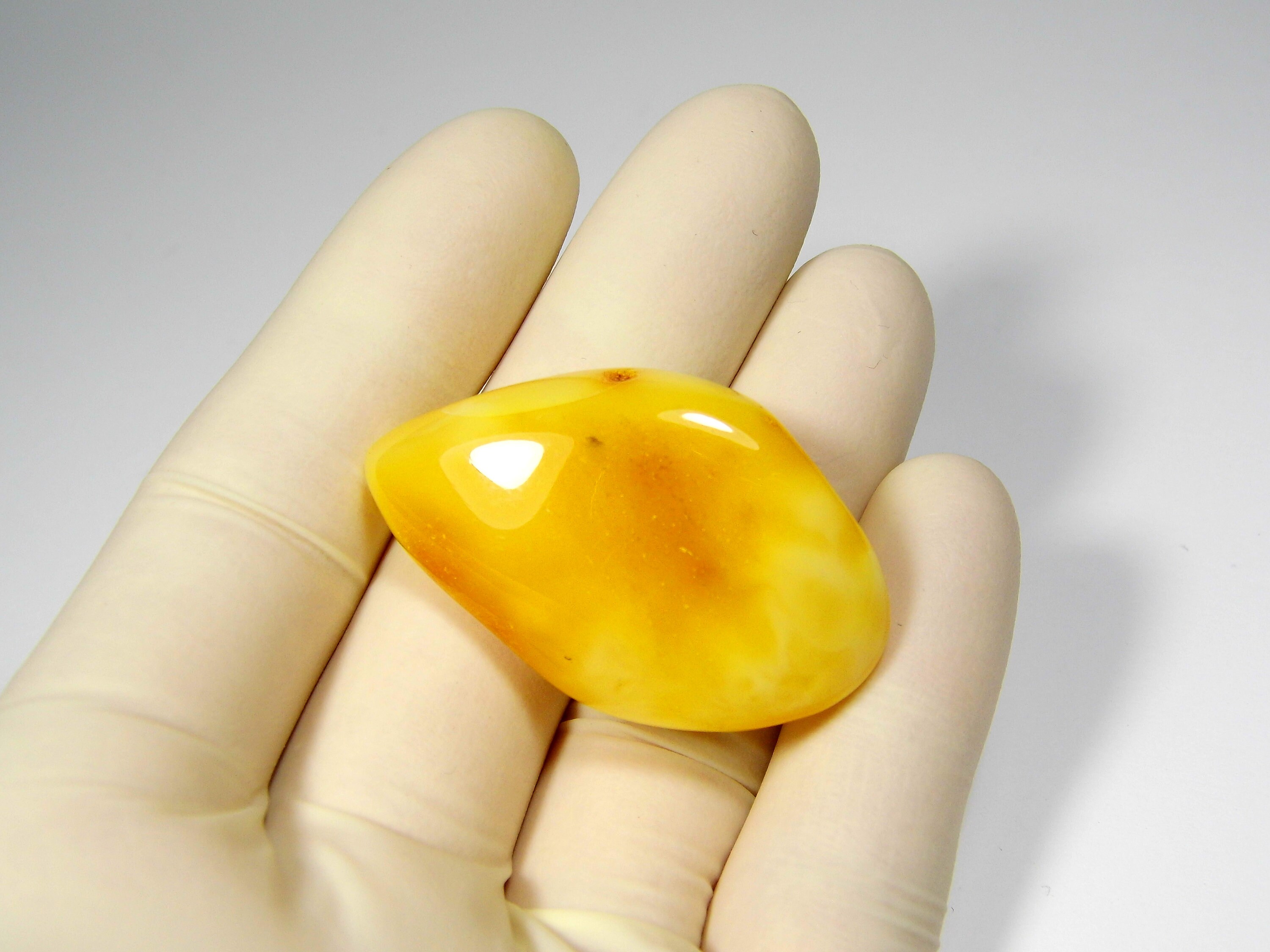 Baltic Amber Stone 12gr. Yellow Natural Polished Stone