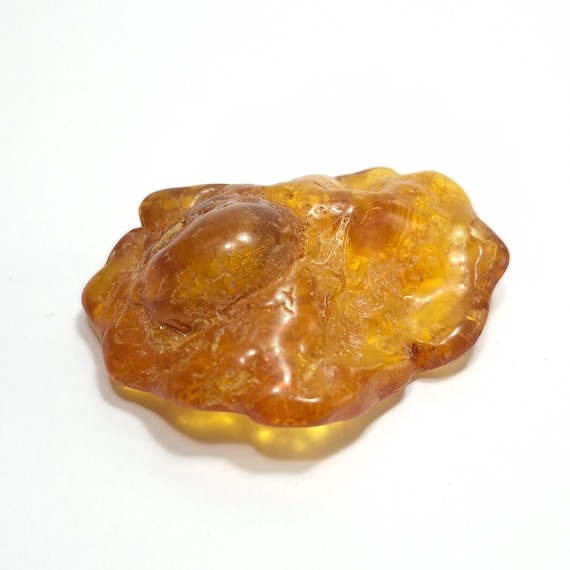 Baltic Amber Stone 4gr Brown Transparent Natural Genuine Polished Gemstone A0437