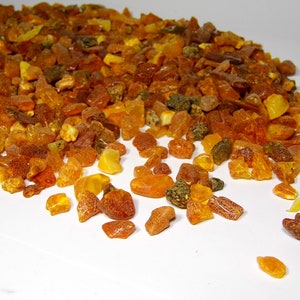 Baltic Amber Small 200gr. Tumbled Pieces Nuggets Stones Multicolor Natural A0062