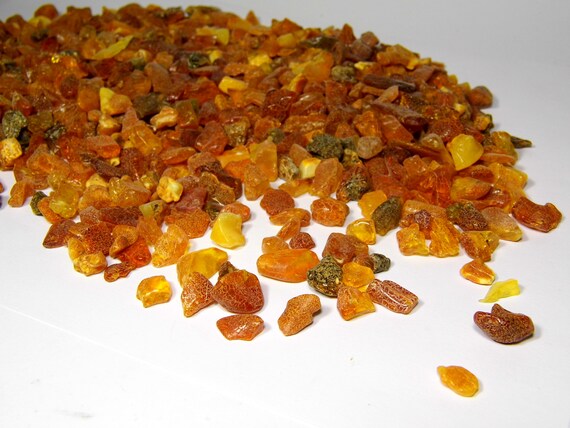 Baltic Amber Small 200gr. Tumbled Pieces Nuggets Stones Multicolor Natural A0062