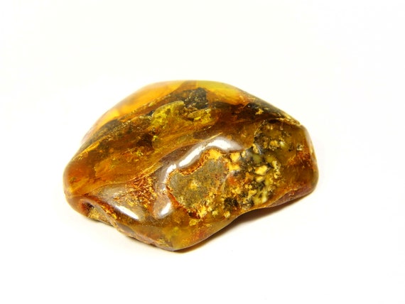 Baltic Amber Stone 8.5g Brown Green Natural Stone Genuine Polished Gemstone 5692