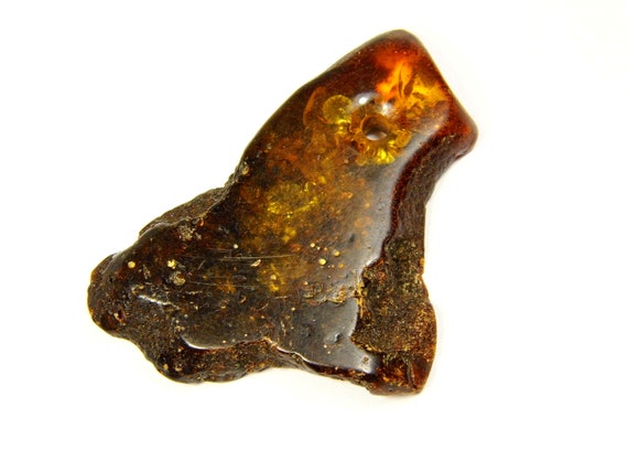 Baltic Amber Pendant Amulet With Hole 6gr Brown Black Natural Stone Genuine 5803