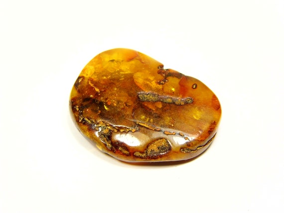 Baltic Amber Stone 7.8 grams Brown Natural Stone Genuine Polished Gemstone 5706