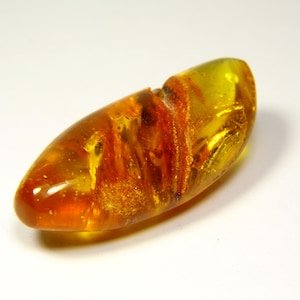 Baltic Amber Stone Cognac Transparent Natural Genuine Polished Gemstone 5277
