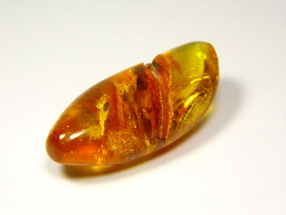 Baltic Amber Stone Cognac Transparent Natural Genuine Polished Gemstone A0118