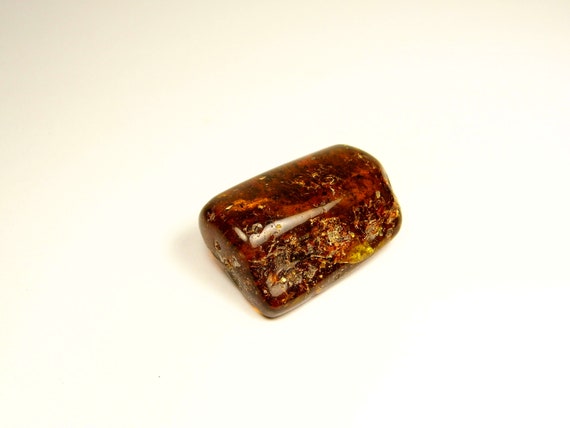 Baltic Amber Pendant Amulet With Hole 22gr Brown Cognac Natural Stone Genuine A0253