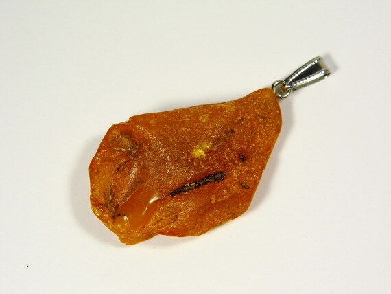 Baltic Amber Pendant 6.7gr Brown Raw Unpolished Rough Natural Stone Genuine 4318