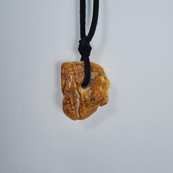Baltic Amber Pendant Amulet 7gr Brown Yellow Butterscotch Natural Stone Genuine Gemstone A0431