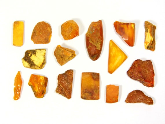 Lot of 41gr Vintage Baltic Amber Stones Multicolor Natural Old Gemstones 4618