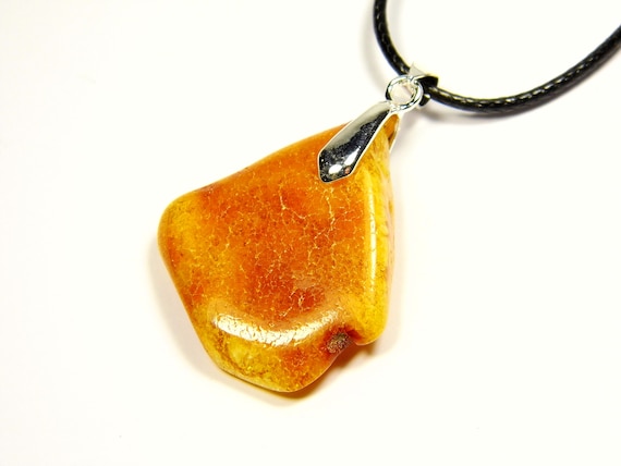 Baltic Amber Pendant Brown Yellow Natural Stone Genuine Gemstone 4855
